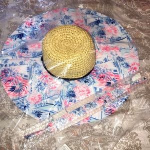 Lilly Pulitzer Hat & Sunglass strap New!